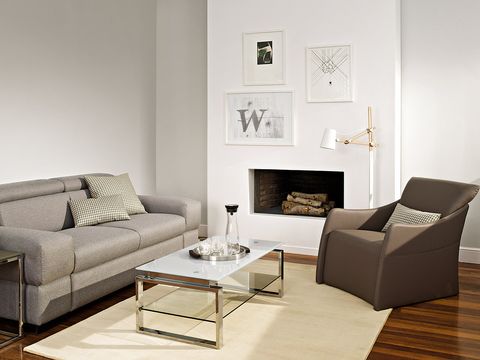 Room, Interior design, Living room, Floor, Wood, Furniture, Wall, Flooring, Table, White, 