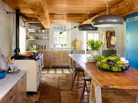 Lighting, Wood, Room, Interior design, Ceiling, Floor, Light fixture, Kitchen, Countertop, Kitchen appliance, 