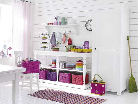 Shelf, Room, Furniture, Pink, Purple, Violet, Interior design, Floor, Wall, Shelving, 