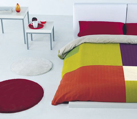 Yellow, Red, Textile, Room, Orange, Interior design, Carmine, Colorfulness, Linens, World, 