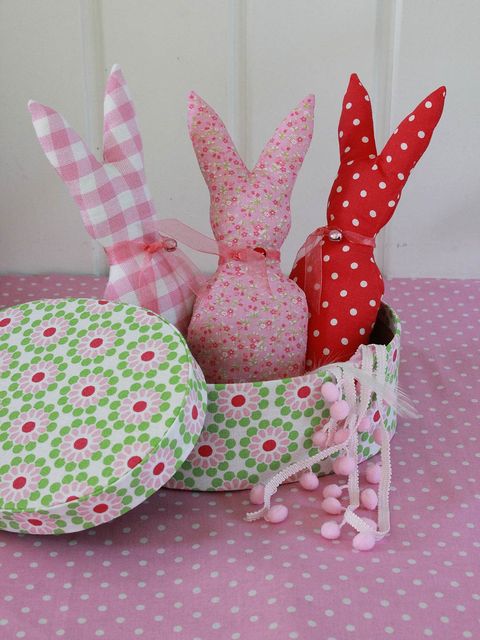 Pink, Easter bunny, Textile, Pattern, Pattern, Design, Patchwork, Craft, Easter, Rabbits and Hares, 