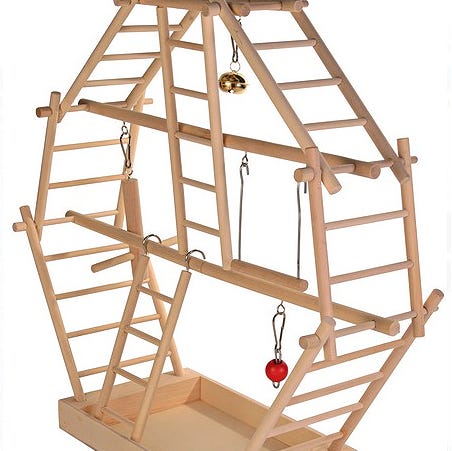 Juego de madera para periquitos Juego de madera para periquitos