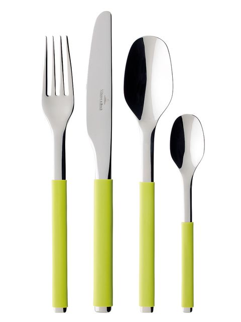 Yellow, Green, White, Line, Cutlery, Dishware, Kitchen utensil, Silver, Cleanliness, Brush, 