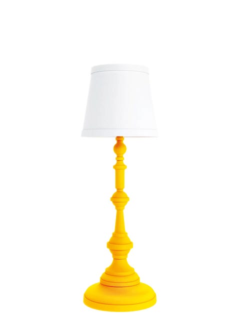 Yellow, Lampshade, Lamp, Lighting accessory, Amber, Light fixture, Grey, Tints and shades, Metal, Material property, 