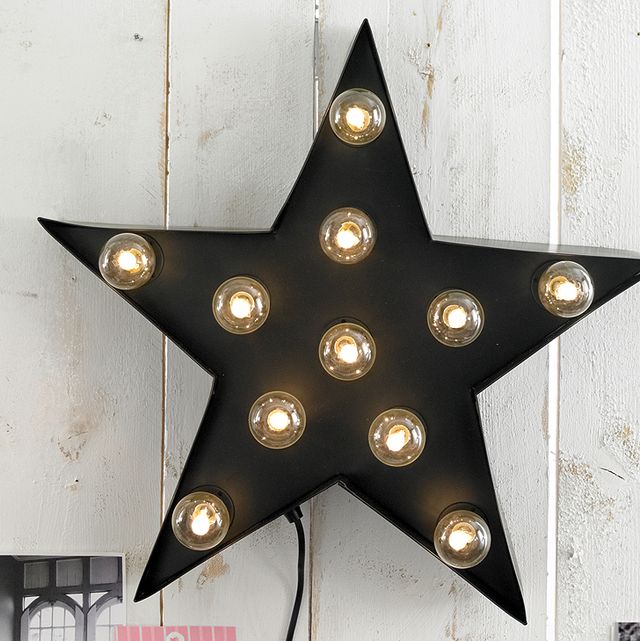 lámpara de pared con forma de estrella