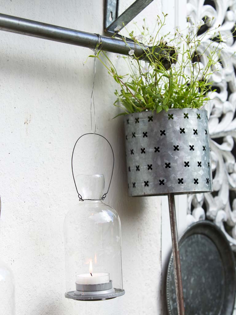 Flowerpot, Glass, Still life photography, Interior design, Houseplant, Vase, Plant stem, Cylinder, Herb, Kitchen appliance accessory, 