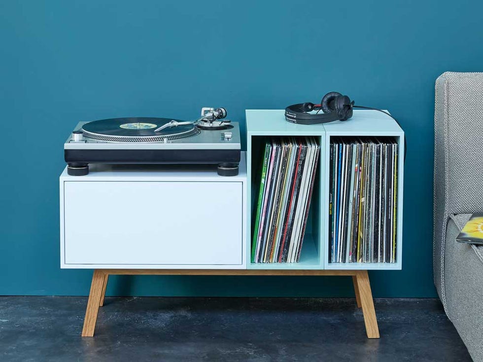 Furniture, Turquoise, Table, Desk, Sideboard, Chest of drawers, Room, Nightstand, Drawer, Shelf, 