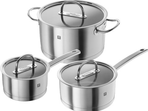 Cookware and bakeware, Metal, Small appliance, Steel, Kitchen appliance accessory, Circle, Aluminium, Saucepan, Cylinder, Silver, 