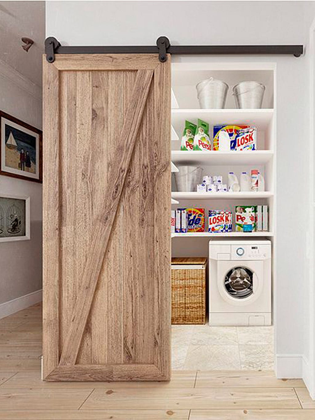cerramiento de cristal para separar la cocina de estilo industrial con puertas plegables correderas