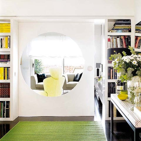Green, Yellow, Room, Interior design, Shelf, Shelving, Home, Interior design, Bookcase, Publication, 