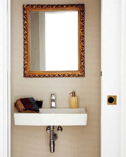 Property, Bathroom sink, Plumbing fixture, Wall, Room, Interior design, Tap, Sink, Fixture, Rectangle, 
