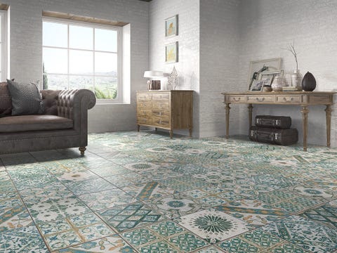 Floor, Room, Flooring, Interior design, Wall, Couch, Furniture, Living room, Tile, Home, 