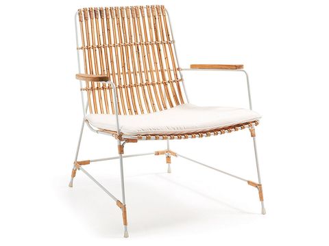 Chair, Furniture, Outdoor furniture, Armrest, Beige, 