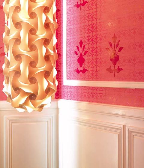 Pattern, Wall, Wallpaper, Peach, Wood stain, Creative arts, Motif, Molding, Coquelicot, Paper, 