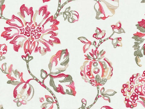 Textile, Pattern, Pink, Magenta, Botany, Art, Motif, Creative arts, Visual arts, Wallpaper, 