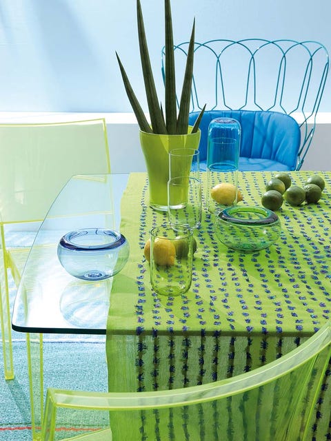 Green, Tablecloth, Teal, Dishware, Serveware, Linens, Turquoise, Aqua, Majorelle blue, Vase, 