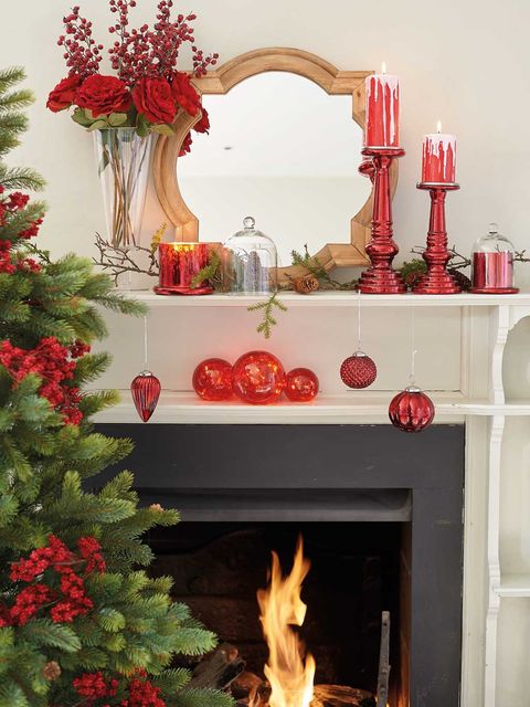 Hearth, Fireplace, Christmas decoration, Christmas stocking, Christmas, Room, Interior design, Ornament, Heat, Furniture, 