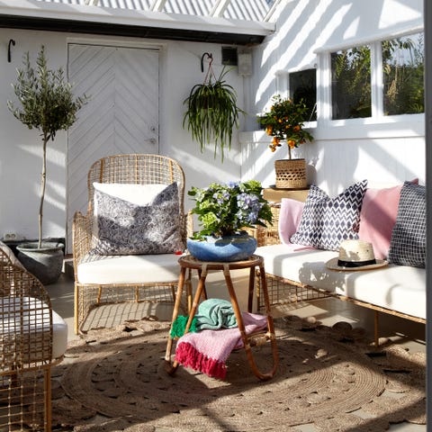 Furniture, Interior design, Flowerpot, Coffee table, Home, Interior design, Shade, Houseplant, Outdoor furniture, End table, 
