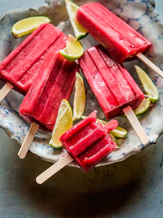 Helados: Polos de fresa