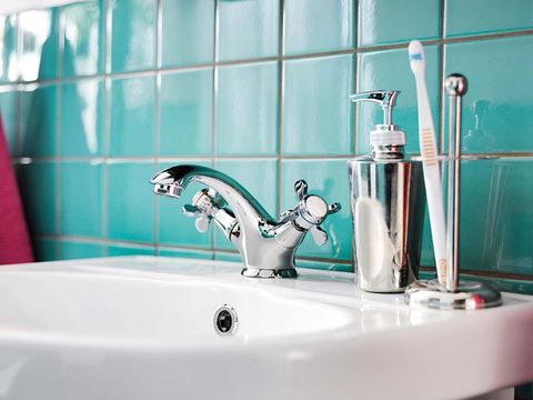 Fluid, Plumbing fixture, Blue, Liquid, Tap, Wall, Aqua, Bathroom sink, Turquoise, Teal, 