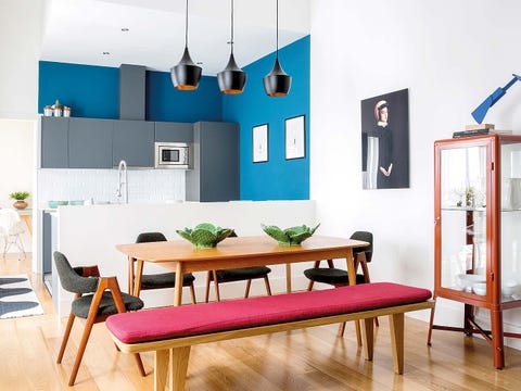 Furniture, Room, Interior design, Living room, Table, Dining room, Floor, Turquoise, House, Building, 