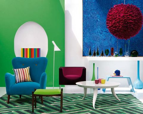 Blue, Green, Room, Interior design, Wall, Furniture, Paint, Turquoise, Purple, Violet, 
