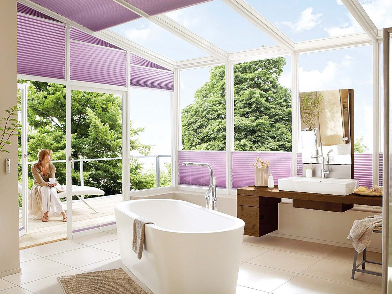 Floor, Interior design, Room, Property, Flooring, Architecture, Real estate, Furniture, Purple, Ceiling, 