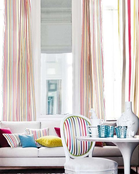 Interior design, Green, Room, Textile, Furniture, Window covering, Pink, Teal, Window treatment, Turquoise, 
