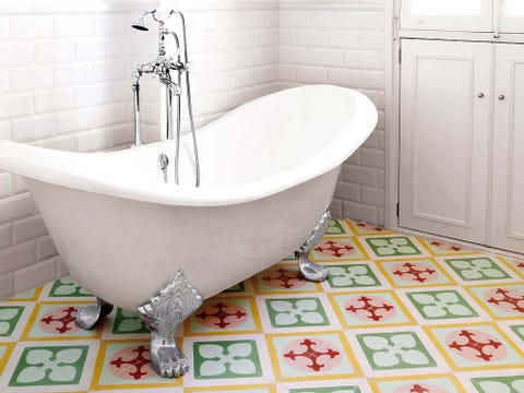Plumbing fixture, Product, Fluid, Floor, Flooring, Property, Tile, Room, Wall, Bathtub, 