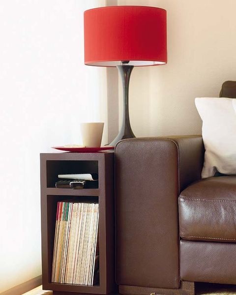 Wood, Room, Lampshade, Tints and shades, Lamp, Shelving, Lighting accessory, Interior design, Home accessories, Coquelicot, 