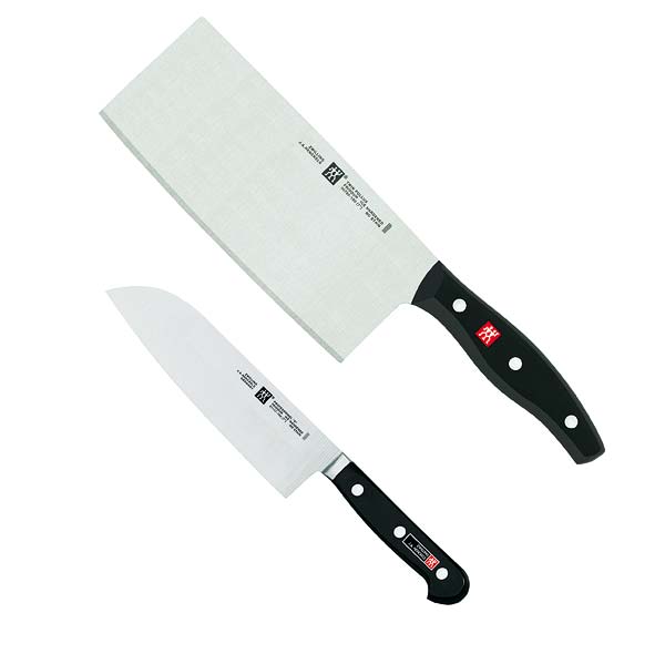 hachuela china y cuchillo santoku