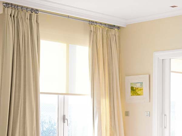 Ideas para combinar cortinas con estores