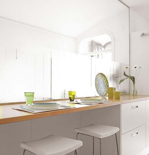 Room, Table, Interior design, Cabinetry, Glass, Drawer, Grey, Interior design, Drinkware, Countertop, 