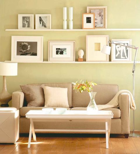 Wood, Brown, Room, Interior design, Yellow, Green, Floor, Wall, Living room, Flooring, 