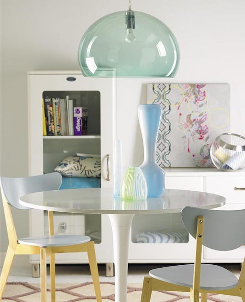 Yellow, Room, Furniture, Interior design, Teal, Turquoise, Aqua, Wall, Chair, Shelving, 