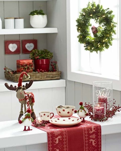 cocina decorada para navidad