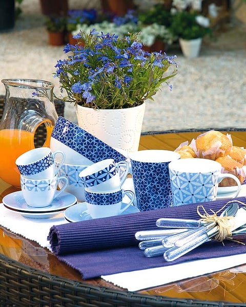 Blue, Serveware, Dishware, Drink, Flowerpot, Tableware, Lavender, Orange, Majorelle blue, Citrus, 