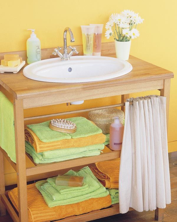 Mueble de repisa a piso para esconder pedestal de lavamanos,beige