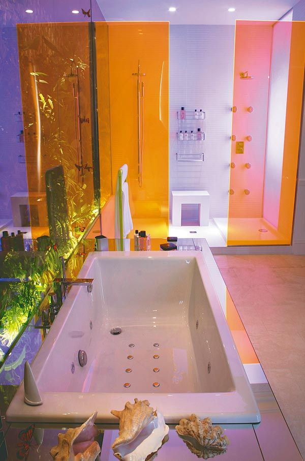 Grifo lavabo baño Luz LED 3 colores cambiantes Cascada vidrio