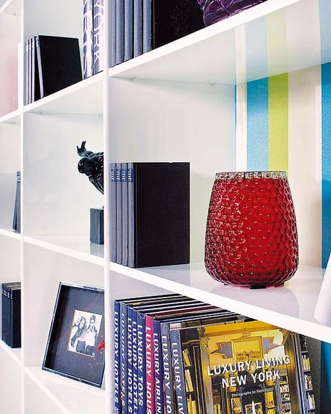 Blue, Interior design, Room, Shelving, Wall, Shelf, Collection, Teal, Publication, Design, 