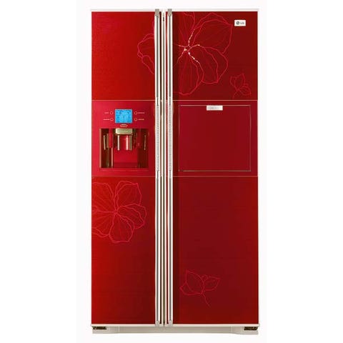 Red, Maroon, Major appliance, Refrigerator, Computer accessory, Magenta, Freezer, Machine, Rectangle, Coquelicot, 