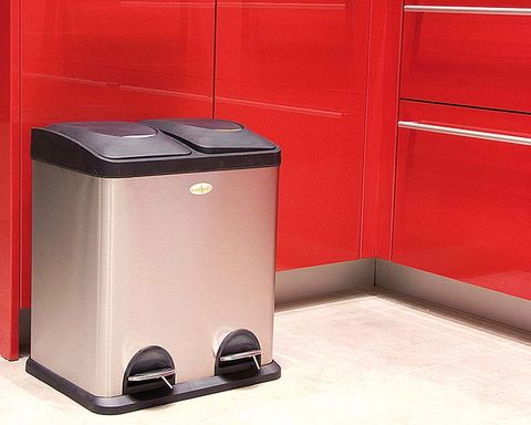 Red, Line, Waste container, Maroon, Parallel, Gas, Composite material, Metal, Rectangle, Waste containment, 