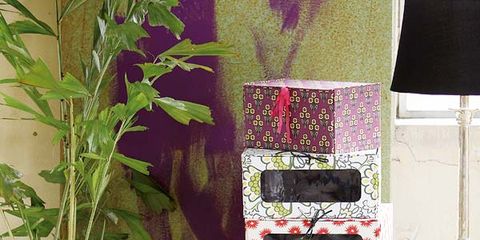 Flowerpot, Drawer, Chest of drawers, Cabinetry, Houseplant, Dresser, Creative arts, Collage, Chest, Plant stem, 