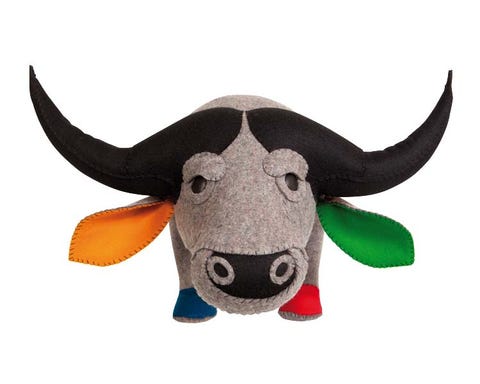 Horn, Terrestrial animal, Bovine, Animal figure, Snout, Working animal, Graphics, Natural material, Illustration, Toy, 