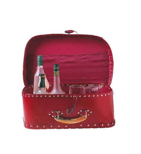 Bottle, Red, Glass bottle, Maroon, Distilled beverage, Bottle cap, Coquelicot, Liqueur, Cylinder, Barware, 