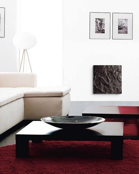 Room, Interior design, Table, Furniture, Wall, Floor, Coffee table, Lamp, Lampshade, Grey, 