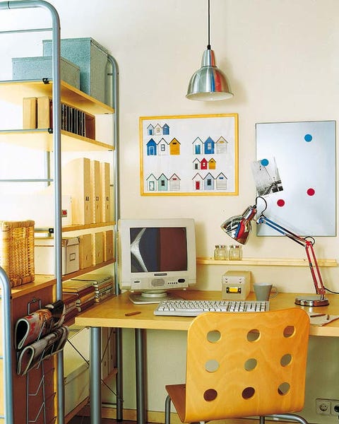 Electronic device, Room, Furniture, Display device, Table, Wall, Computer desk, Shelf, Technology, Shelving, 