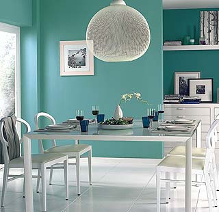 Blue, Room, Interior design, Table, Furniture, Floor, White, Wall, Teal, Turquoise, 
