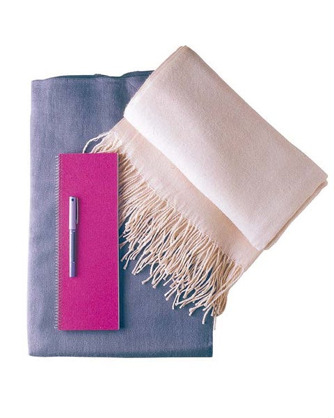 Textile, Brush, Purple, Violet, Costume accessory, Household supply, Beige, Rectangle, Natural material, Home accessories, 