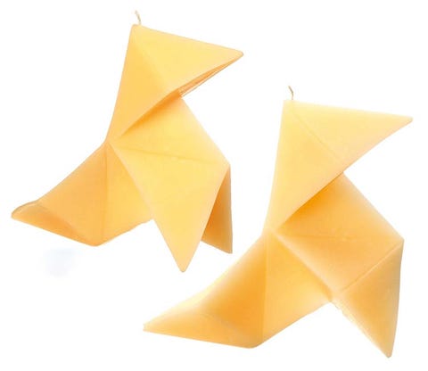 Yellow, Paper product, Origami paper, Orange, Origami, Amber, Paper, Triangle, Art, Creative arts, 